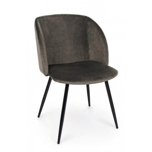 Sedia da pranzo in tessuto Crown Mink Marrone