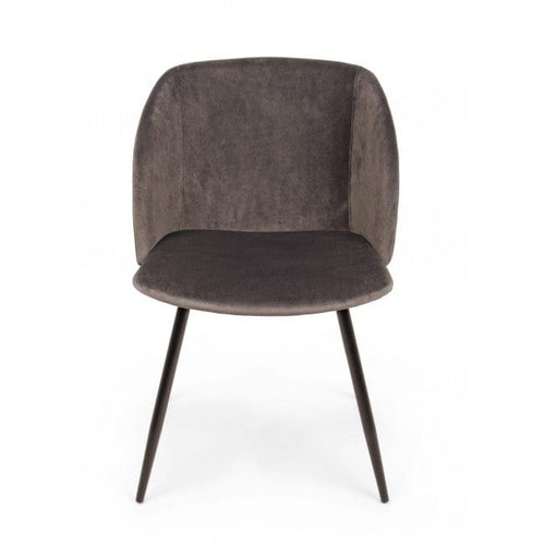 Sedia da pranzo in tessuto Crown Mink Marrone (1)