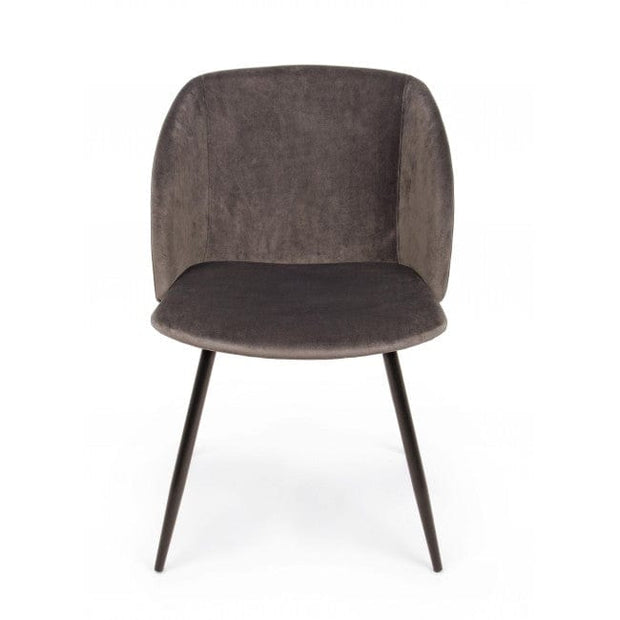 Sedia da pranzo in tessuto Crown Mink Marrone (1)