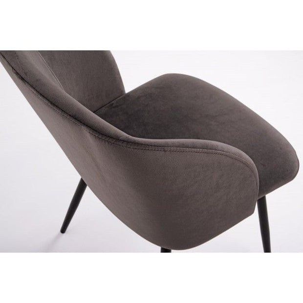 Sedia da pranzo in tessuto Crown Mink Marrone (3)