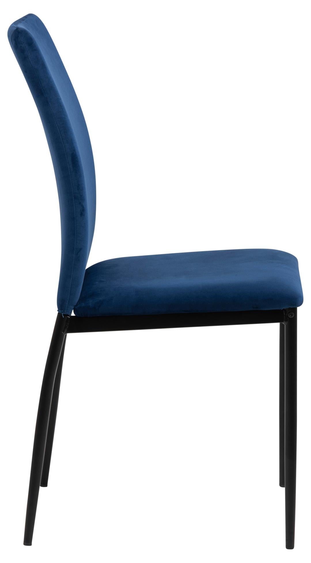 Actona Sedia da pranzo in tessuto Demina Blu