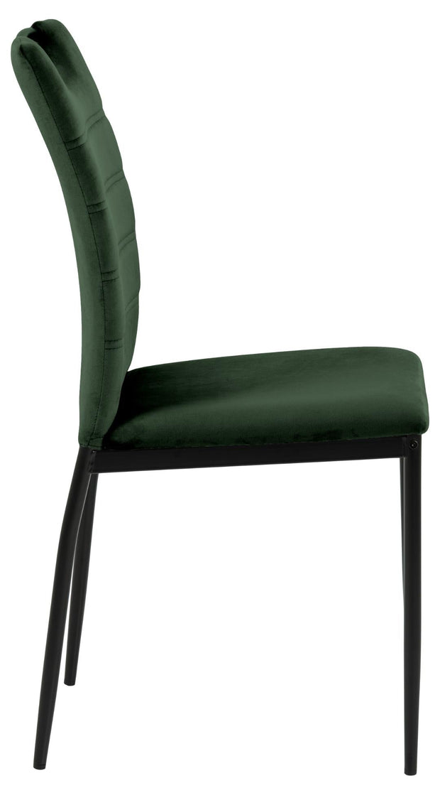 Actona Sedia da pranzo in tessuto Dia Verde