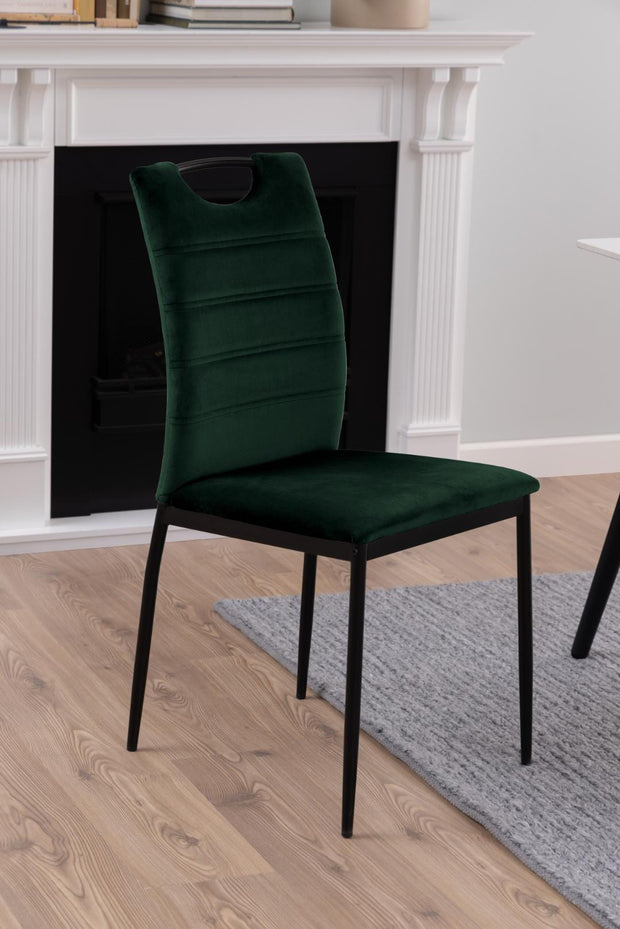 Actona Sedia da pranzo in tessuto Dia Verde