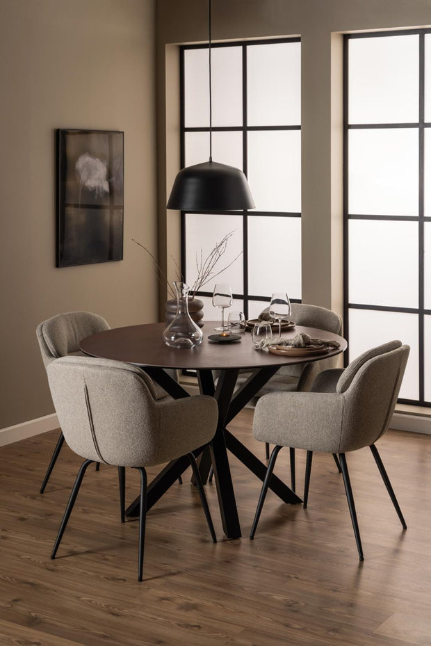 Actona Sedia da pranzo in tessuto Dora Beige