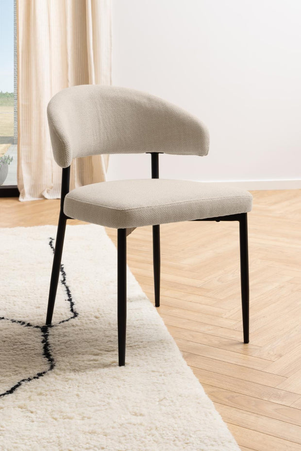 Actona Sedia da pranzo in tessuto Edina Beige