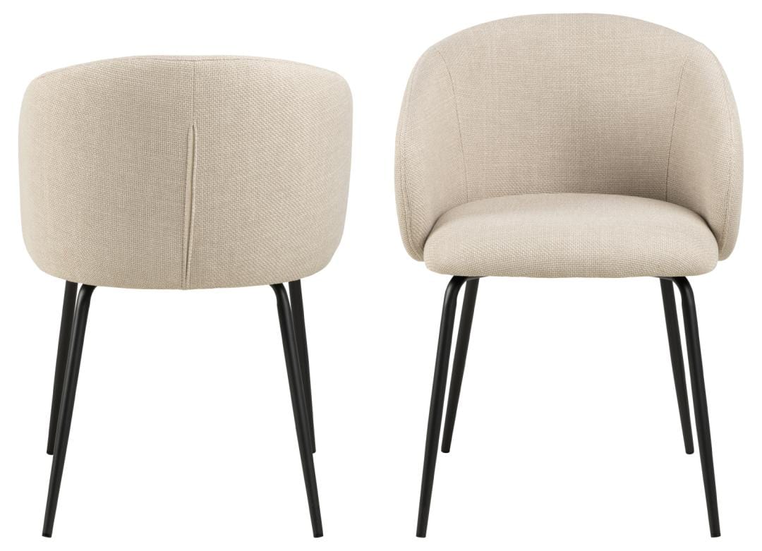 Actona Sedia da pranzo in tessuto Eleanor Beige