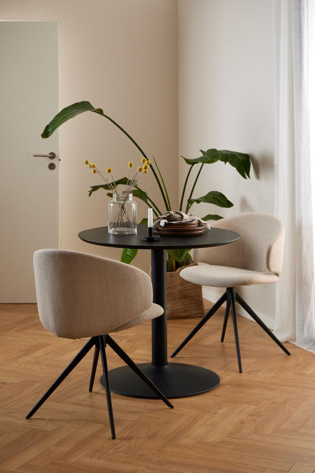 Actona Sedia da pranzo in tessuto Ella Beige
