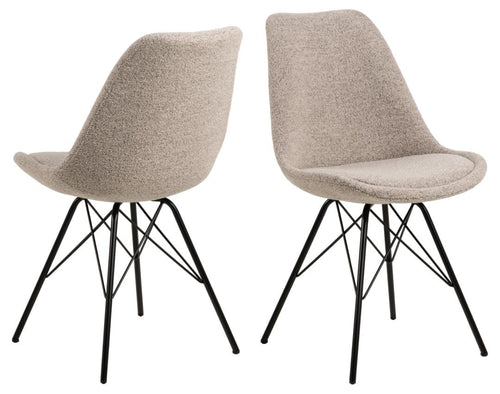 Actona Sedia da pranzo in tessuto Eris Beige