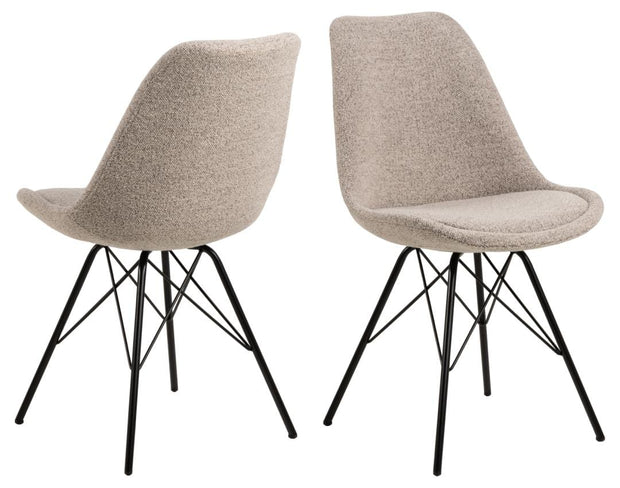 Actona Sedia da pranzo in tessuto Eris Beige