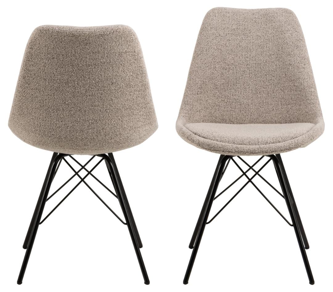 Actona Sedia da pranzo in tessuto Eris Beige