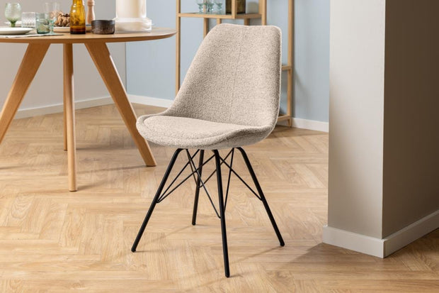 Actona Sedia da pranzo in tessuto Eris Beige