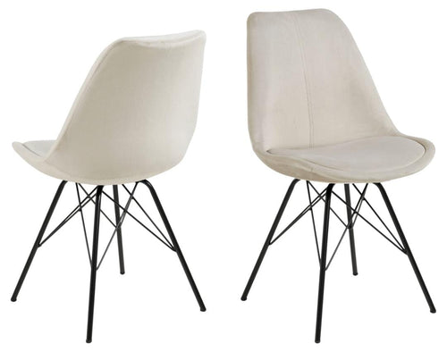 Actona Sedia da pranzo in tessuto Eris Beige