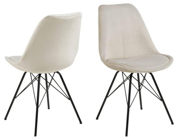 Actona Sedia da pranzo in tessuto Eris Beige