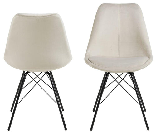 Actona Sedia da pranzo in tessuto Eris Beige