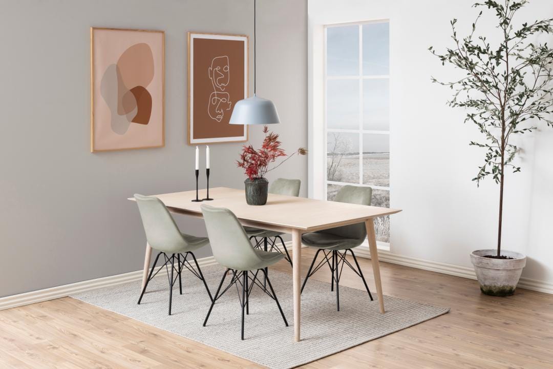 Actona Sedia da pranzo in tessuto Eris Beige