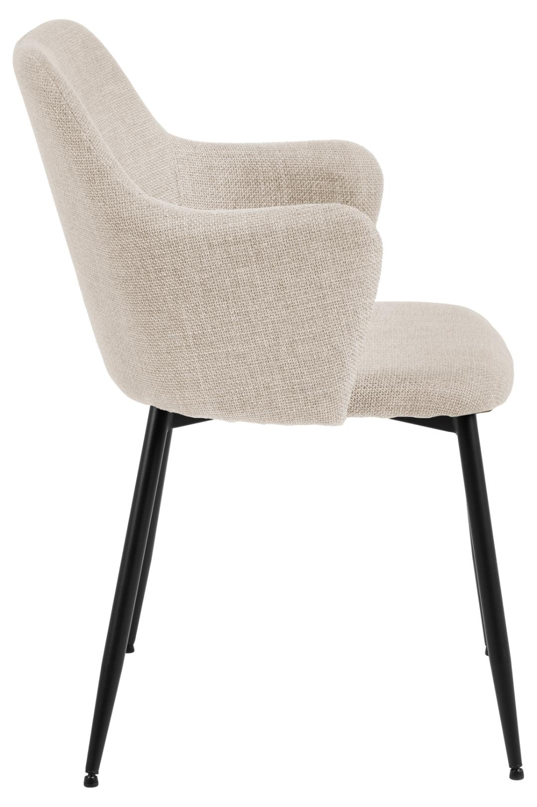 Actona Sedia da pranzo in tessuto Ilsa Beige