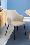 Actona Sedia da pranzo in tessuto Ilsa Beige