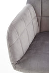 Sedia da pranzo in tessuto K305 Grigio (4)