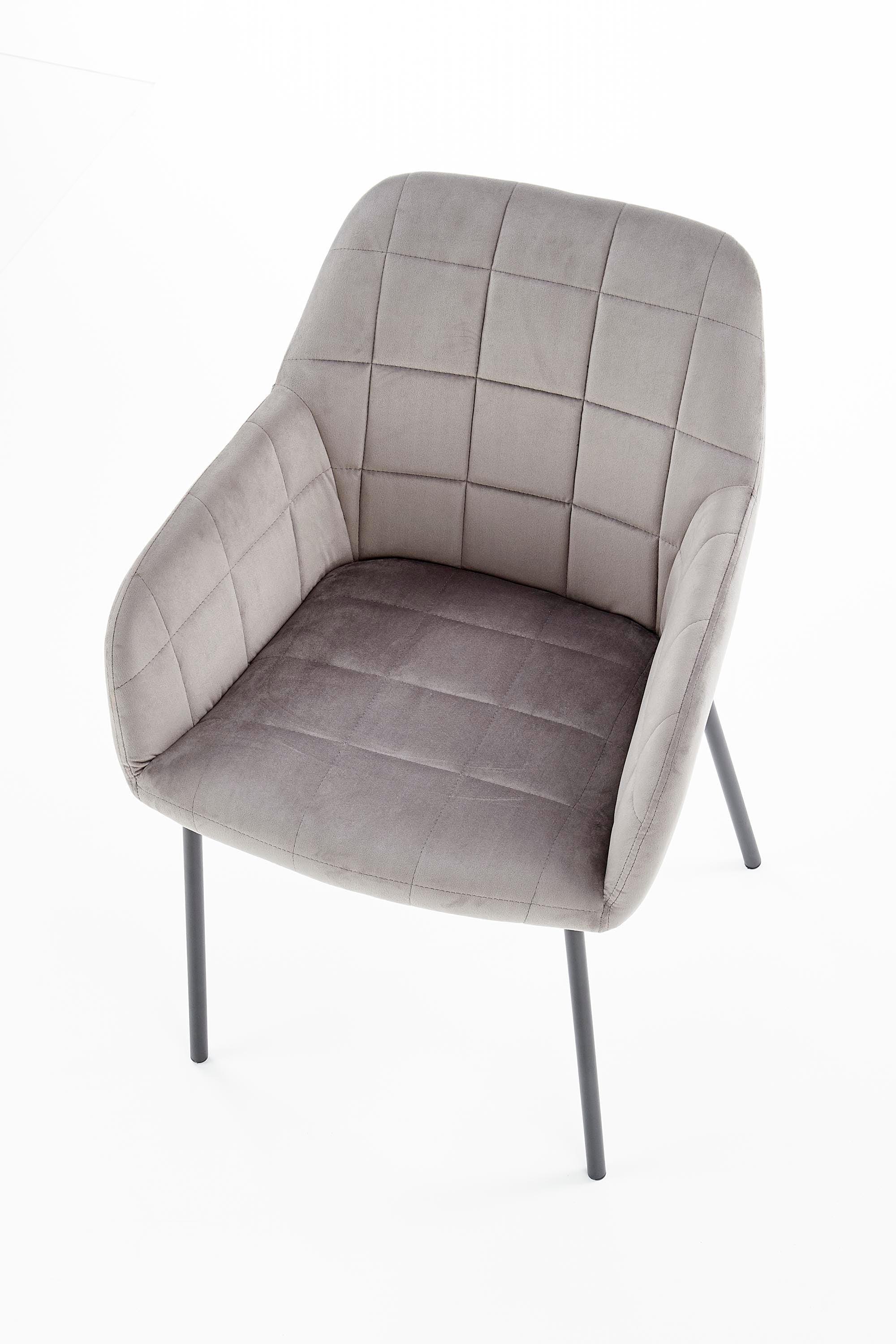 Sedia da pranzo in tessuto K305 Grigio (7)