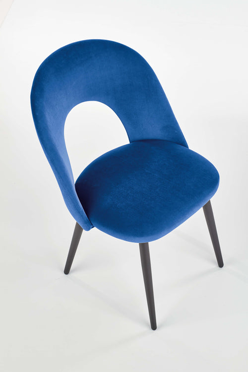 Sedia da pranzo in tessuto K384 Blu