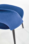 Sedia da pranzo in tessuto K384 Blu (2)