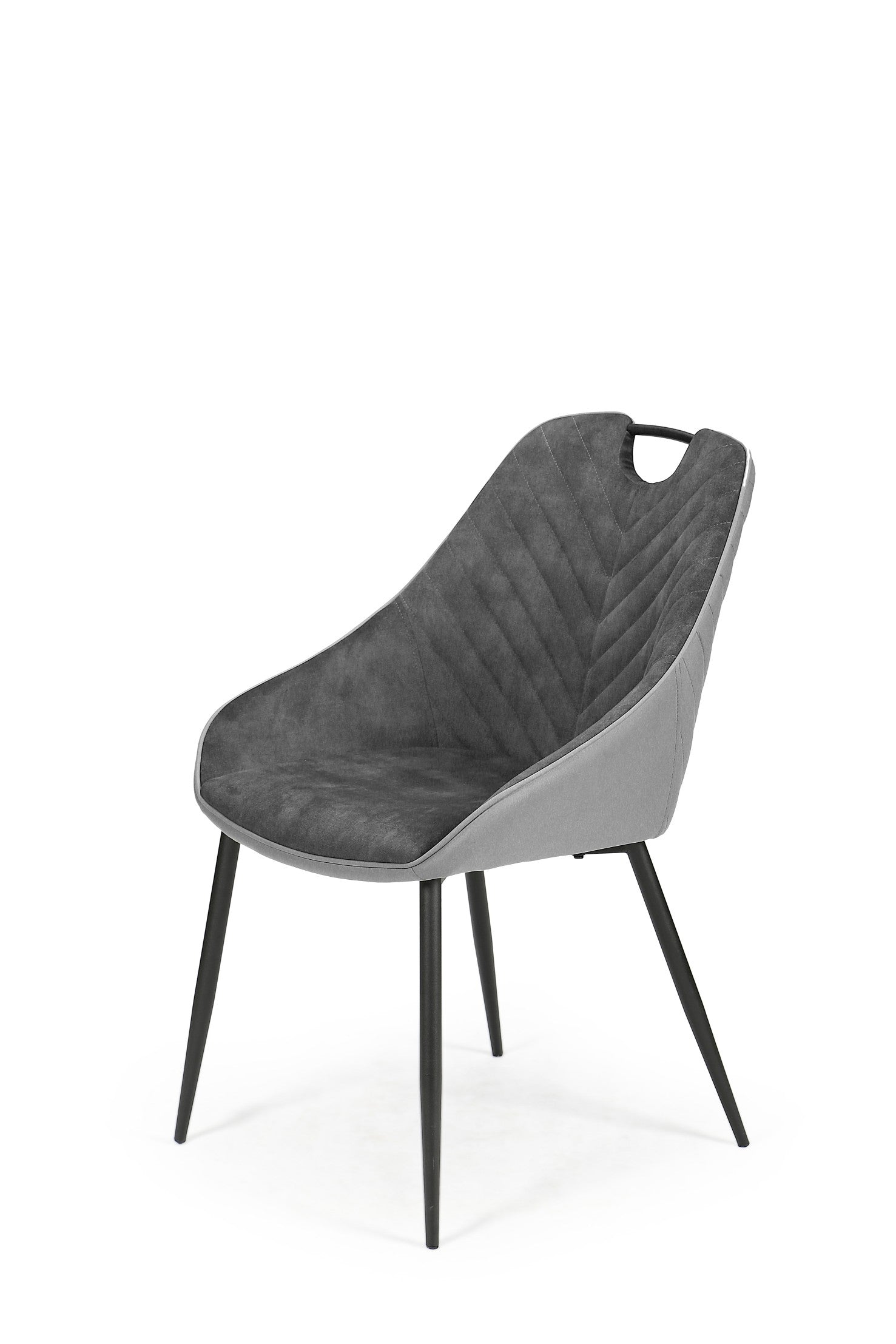 Sedia da pranzo in tessuto K412 Grigio
