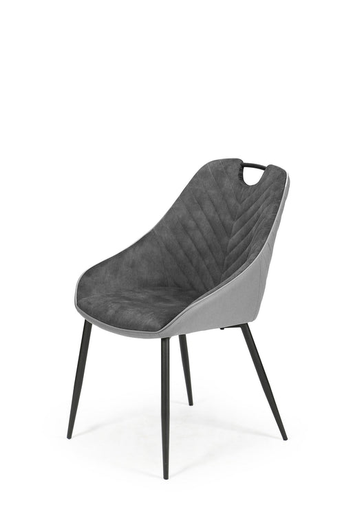 Sedia da pranzo in tessuto K412 Grigio