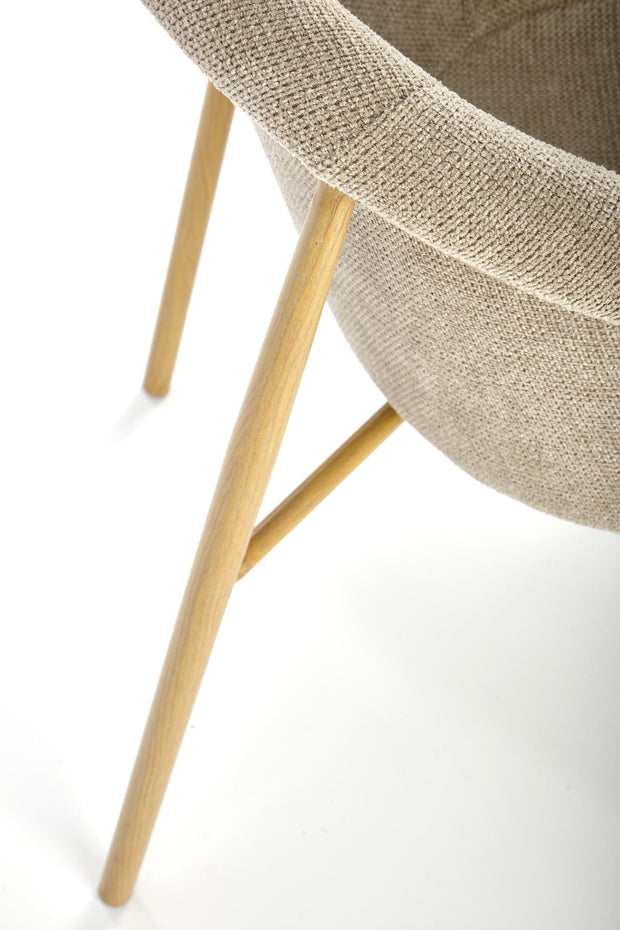 Sedia da pranzo in tessuto K489 Beige (7)