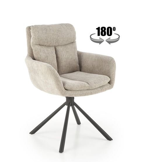 Sedia da pranzo in tessuto K495 Beige