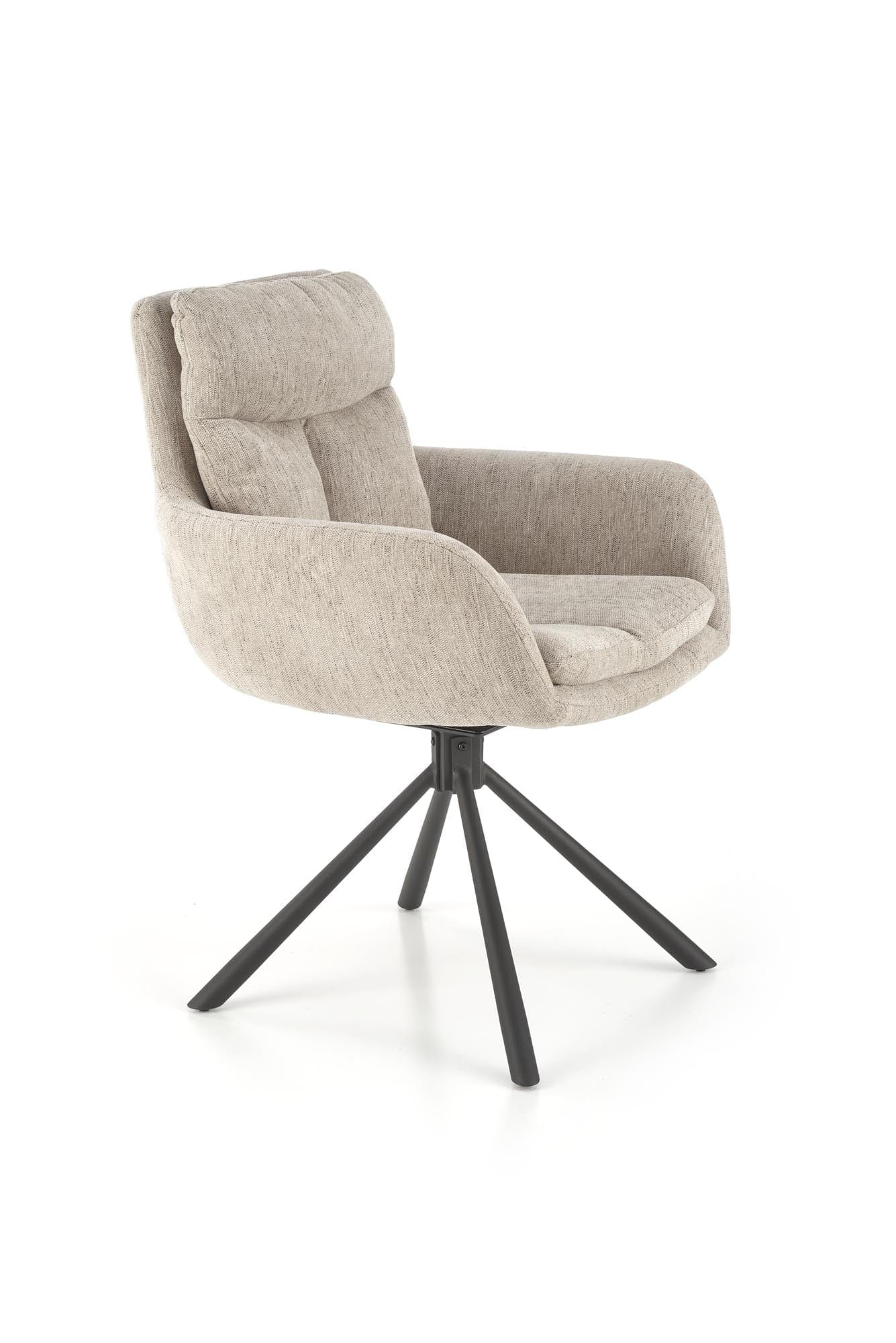 Sedia da pranzo in tessuto K495 Beige (4)