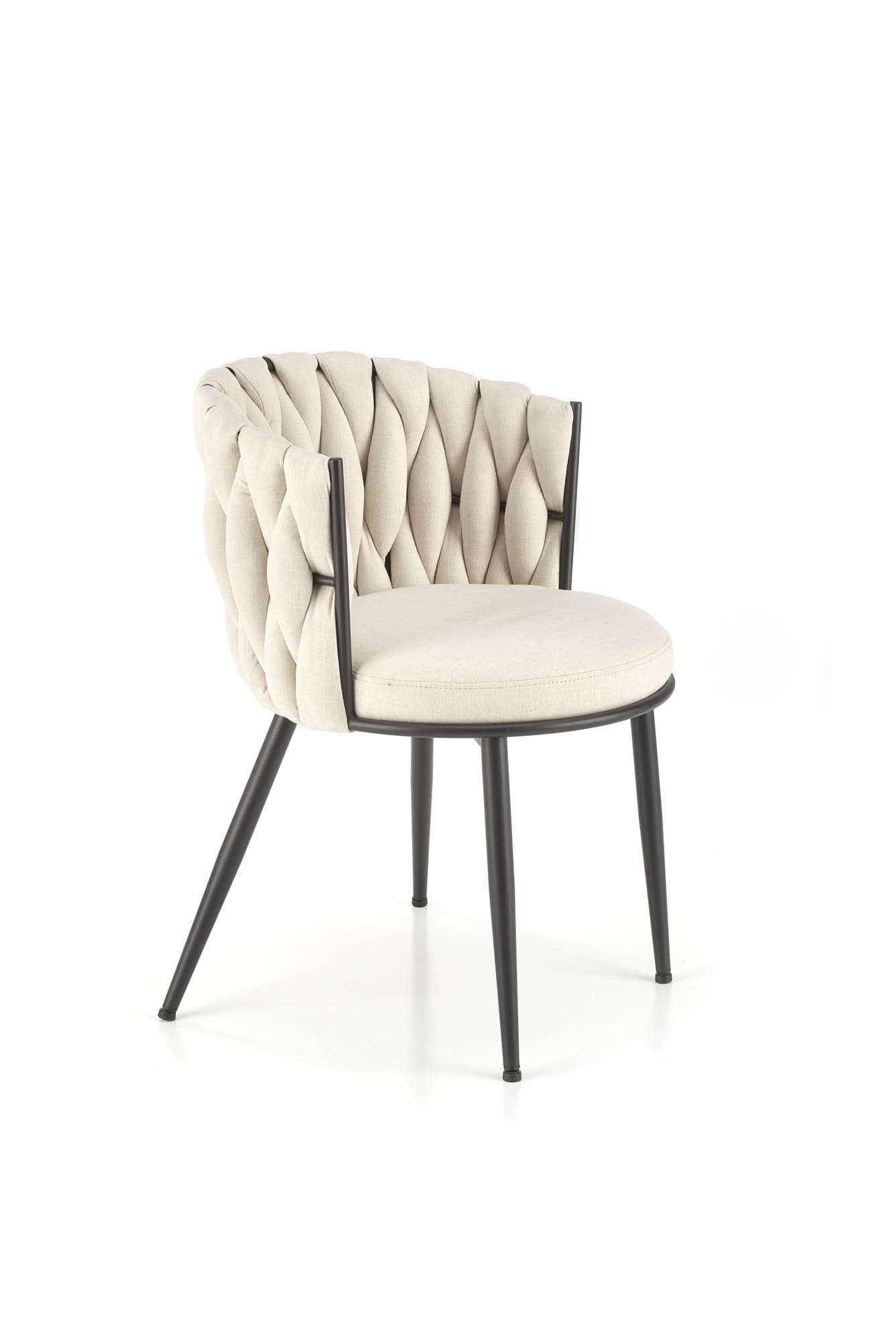 Sedia da pranzo in tessuto K516 Beige (5)