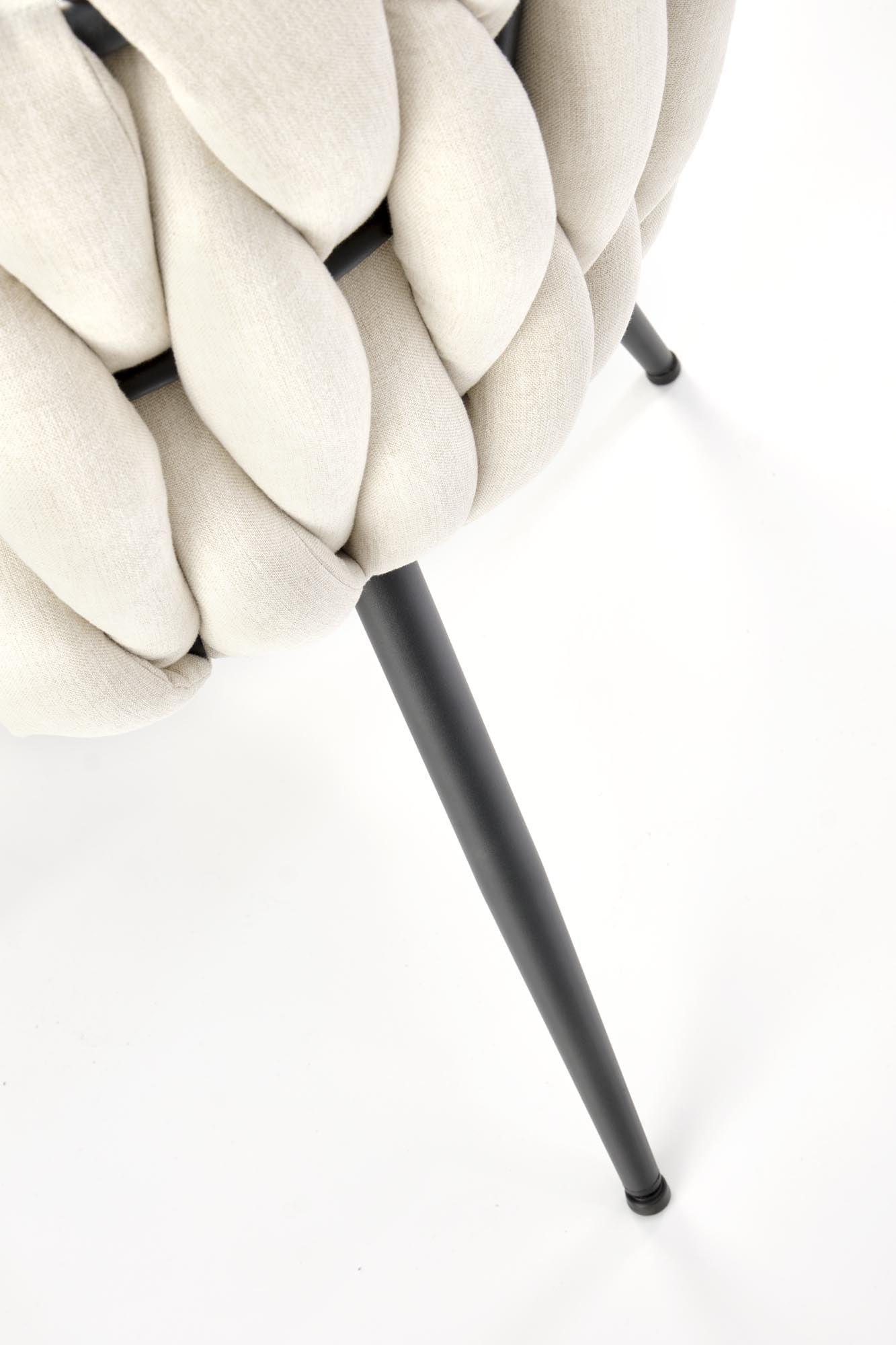 Sedia da pranzo in tessuto K516 Beige (7)
