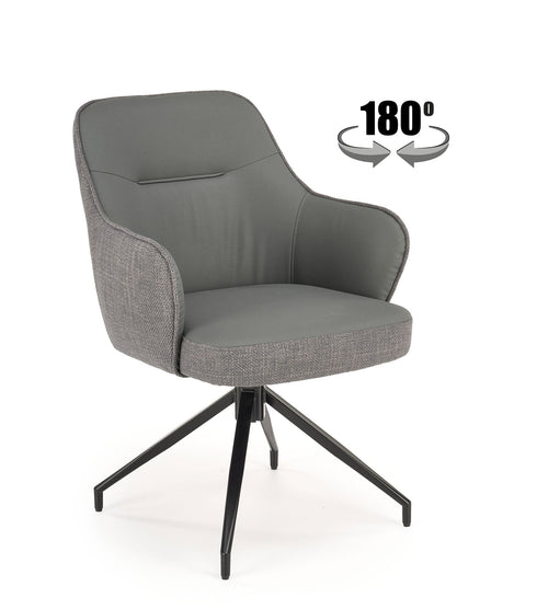 Sedia da pranzo in tessuto K527 Grigio