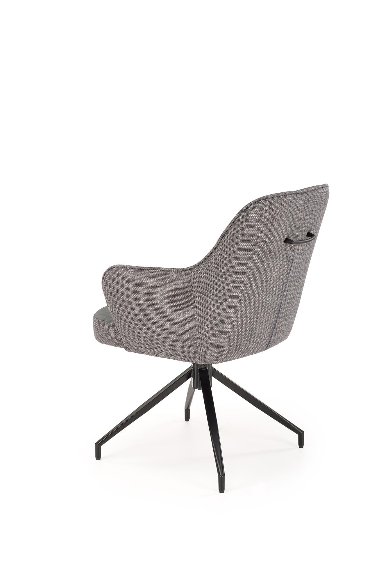 Sedia da pranzo in tessuto K527 Grigio (4)