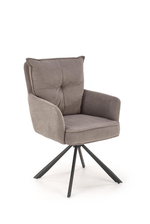 Sedia da pranzo in tessuto K528 Grigio (1)
