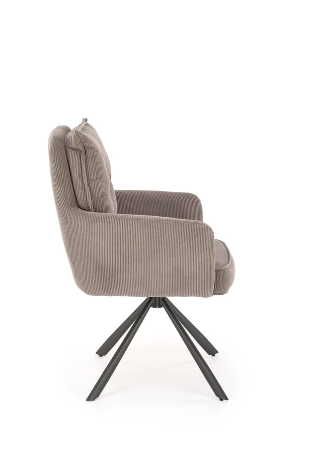Sedia da pranzo in tessuto K528 Grigio (5)