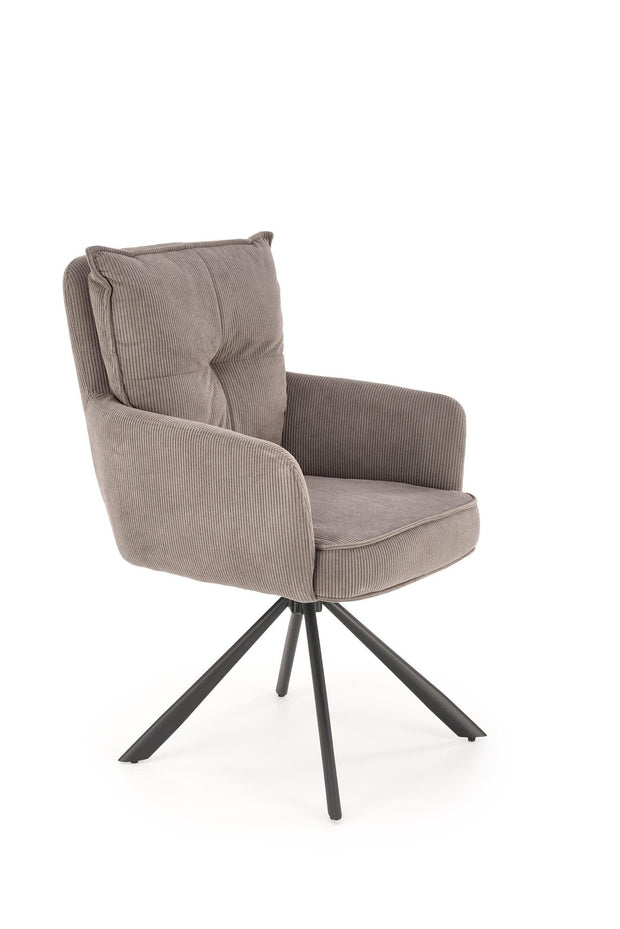Sedia da pranzo in tessuto K528 Grigio (6)
