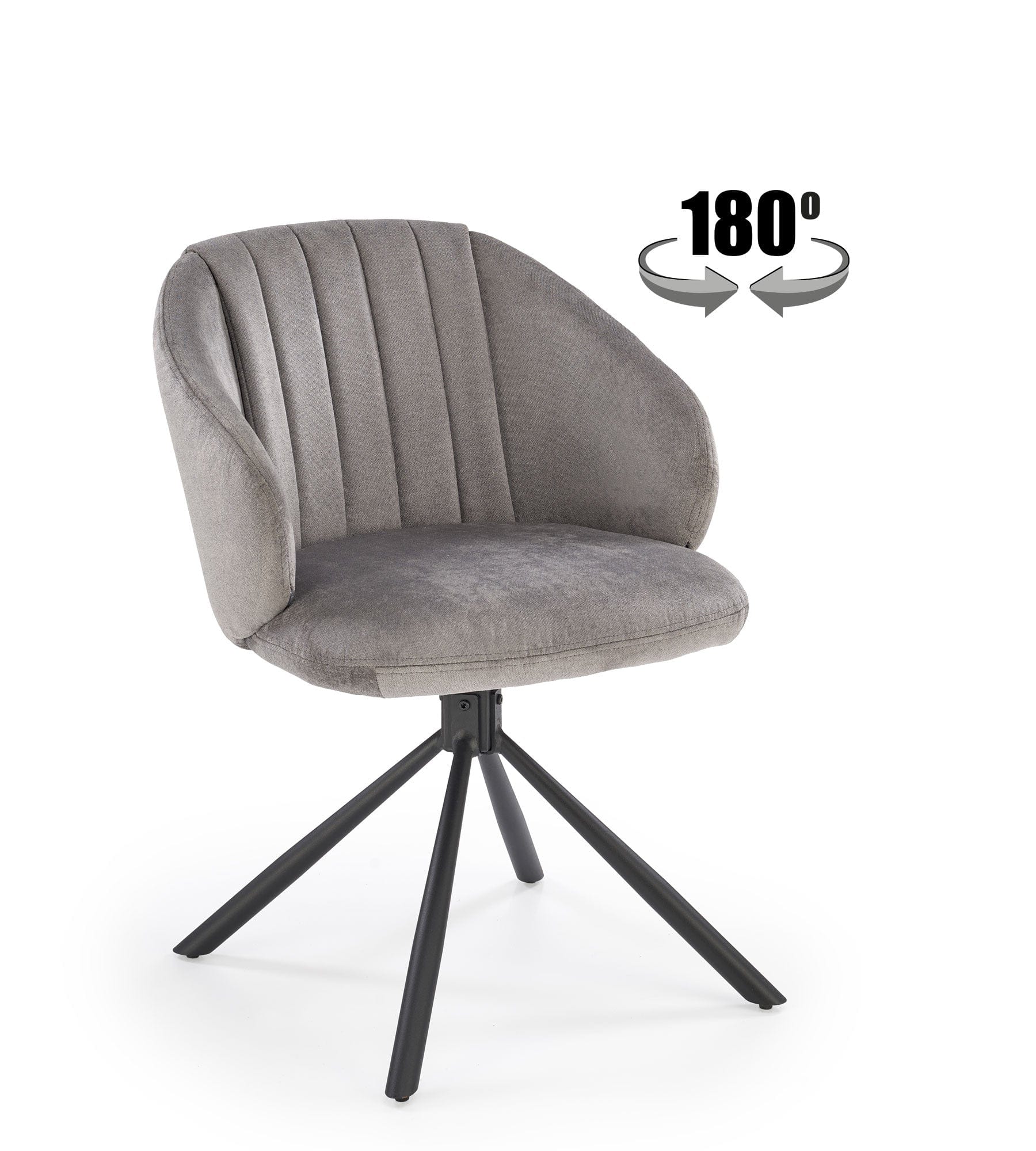 Sedia da pranzo in tessuto K533 Grigio