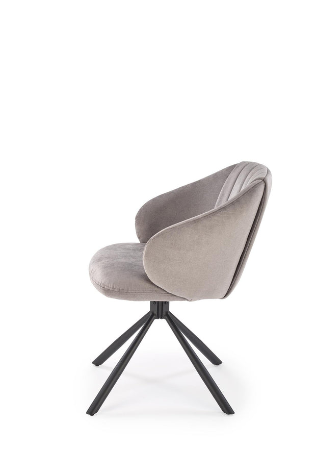 Sedia da pranzo in tessuto K533 Grigio (3)