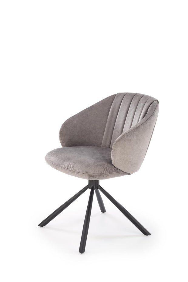 Sedia da pranzo in tessuto K533 Grigio (4)