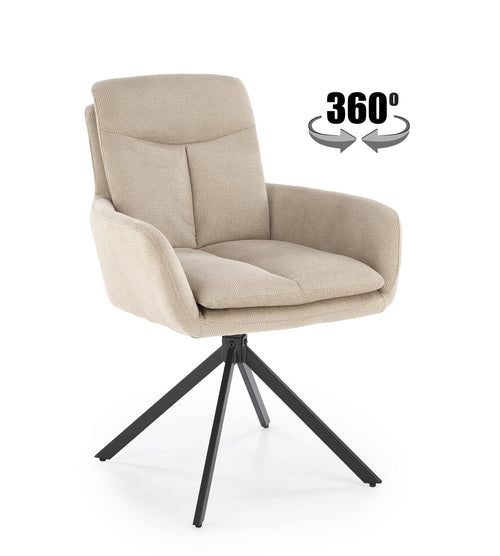 Sedia da pranzo in tessuto K536 Beige
