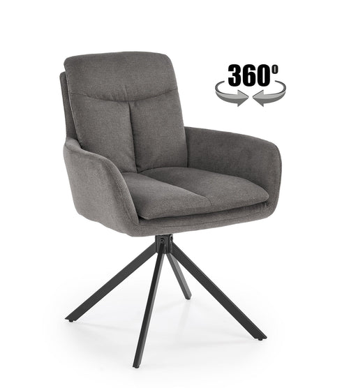 Sedia da pranzo in tessuto K536 Grigio
