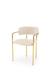 Sedia da pranzo in tessuto K537 Crema