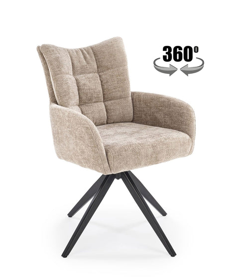 Sedia da pranzo in tessuto K540 Beige