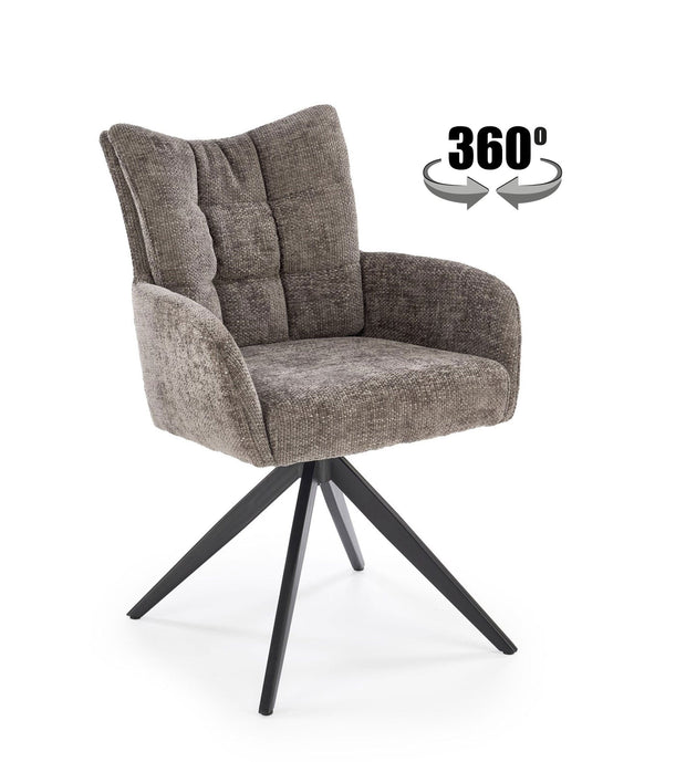 Sedia da pranzo in tessuto K540 Grigio