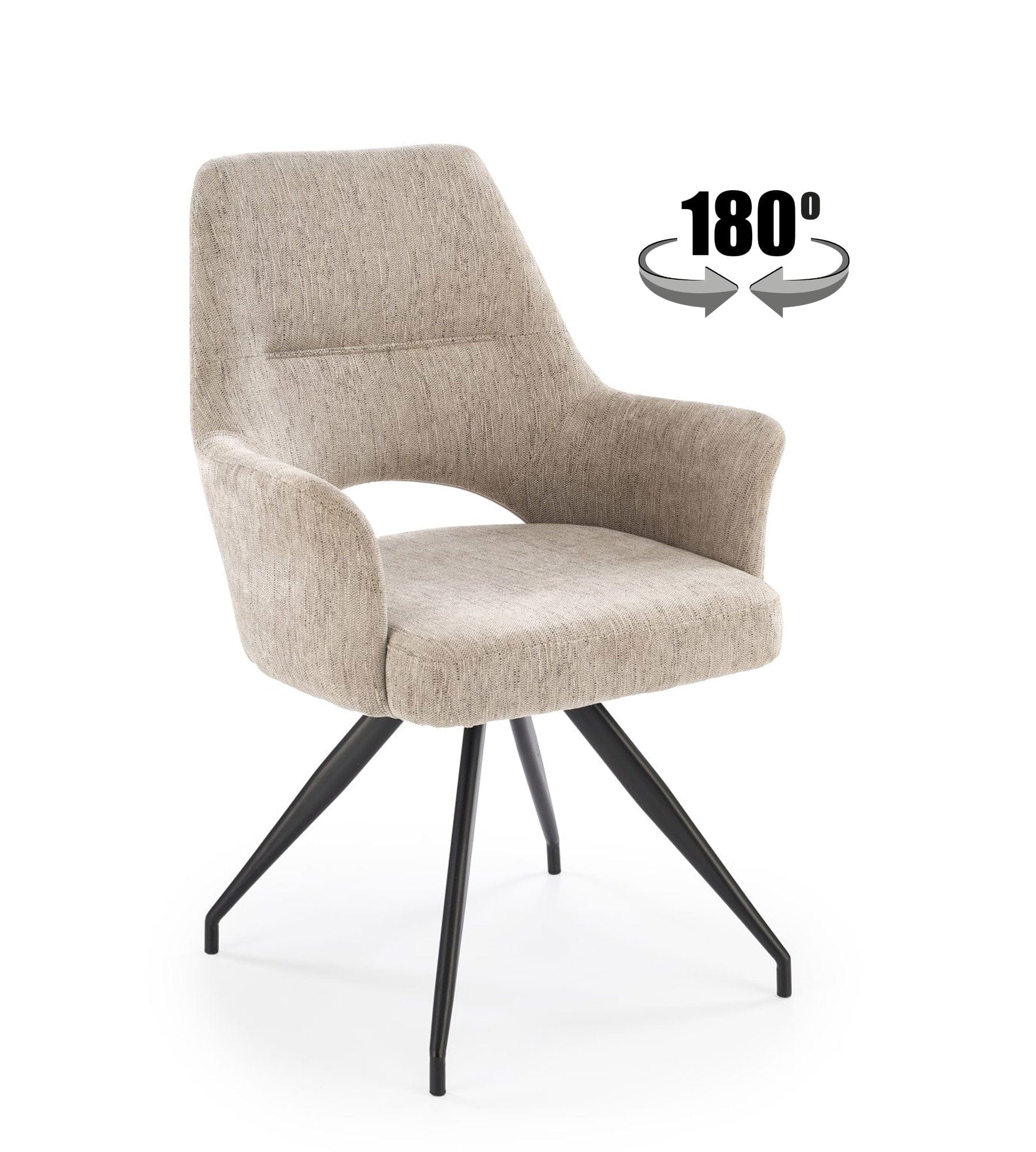 Sedia da pranzo in tessuto K542 Beige
