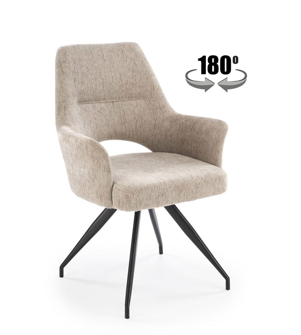 Sedia da pranzo in tessuto K542 Beige
