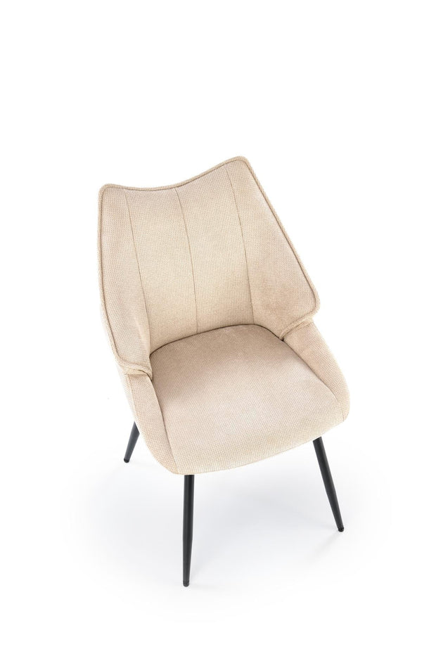 Sedia da pranzo in tessuto K543 Beige (7)