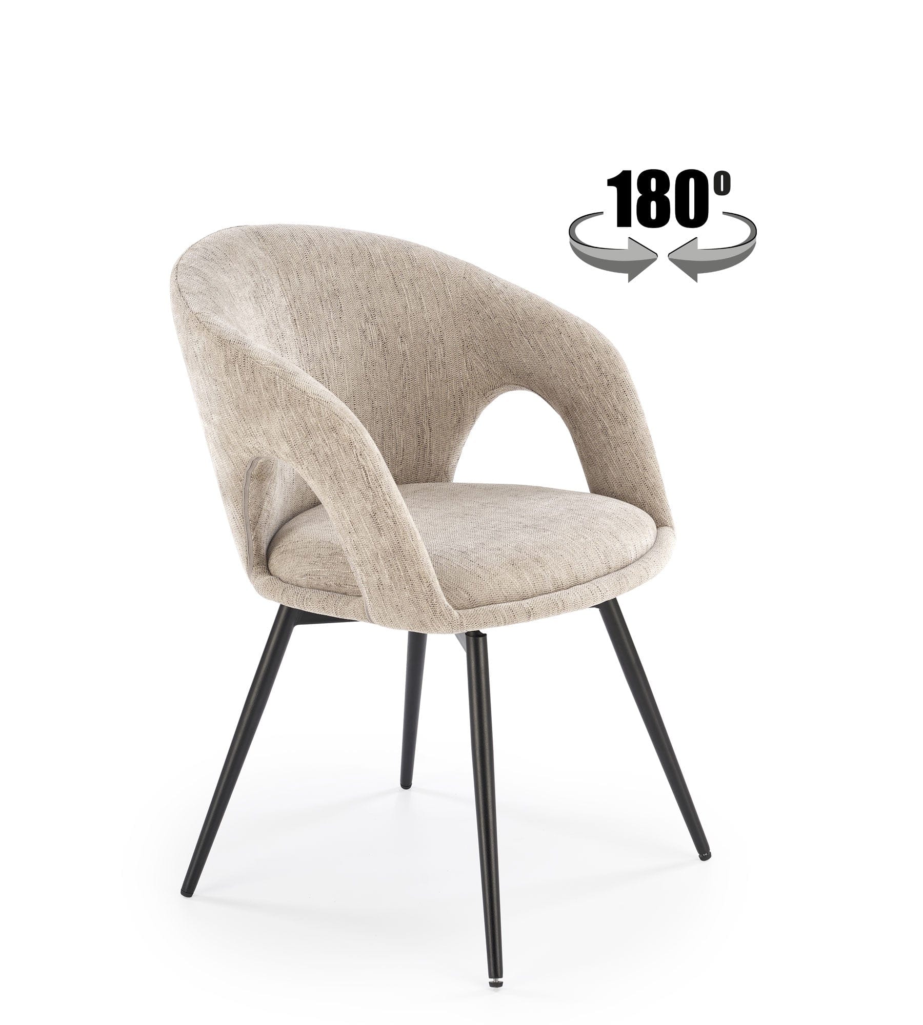 Sedia da pranzo in tessuto K550 Beige