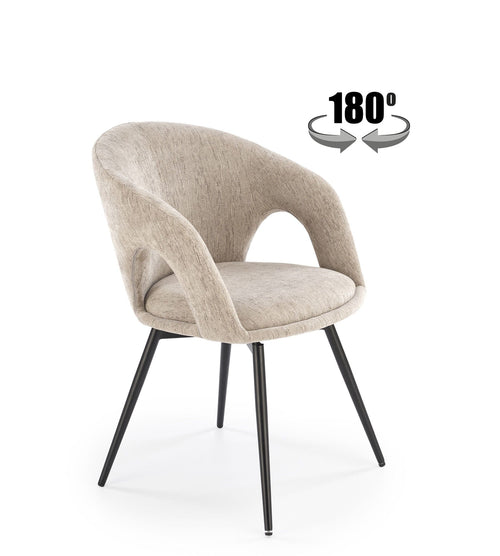 Sedia da pranzo in tessuto K550 Beige